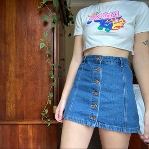 Denim Button Up Skirt
